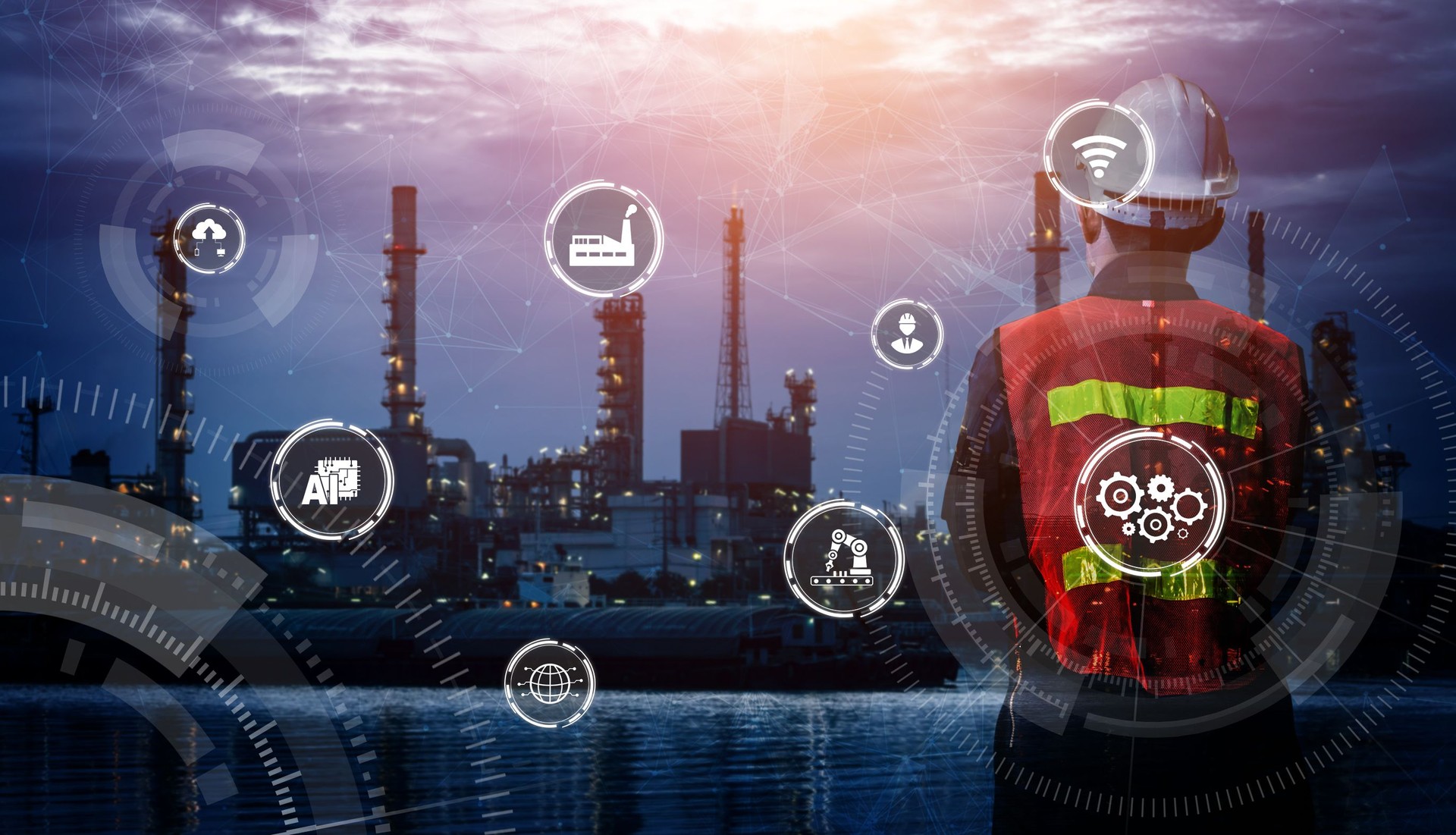 Industry 4.0 technology concept - Smart factory for fourth industrial revolution