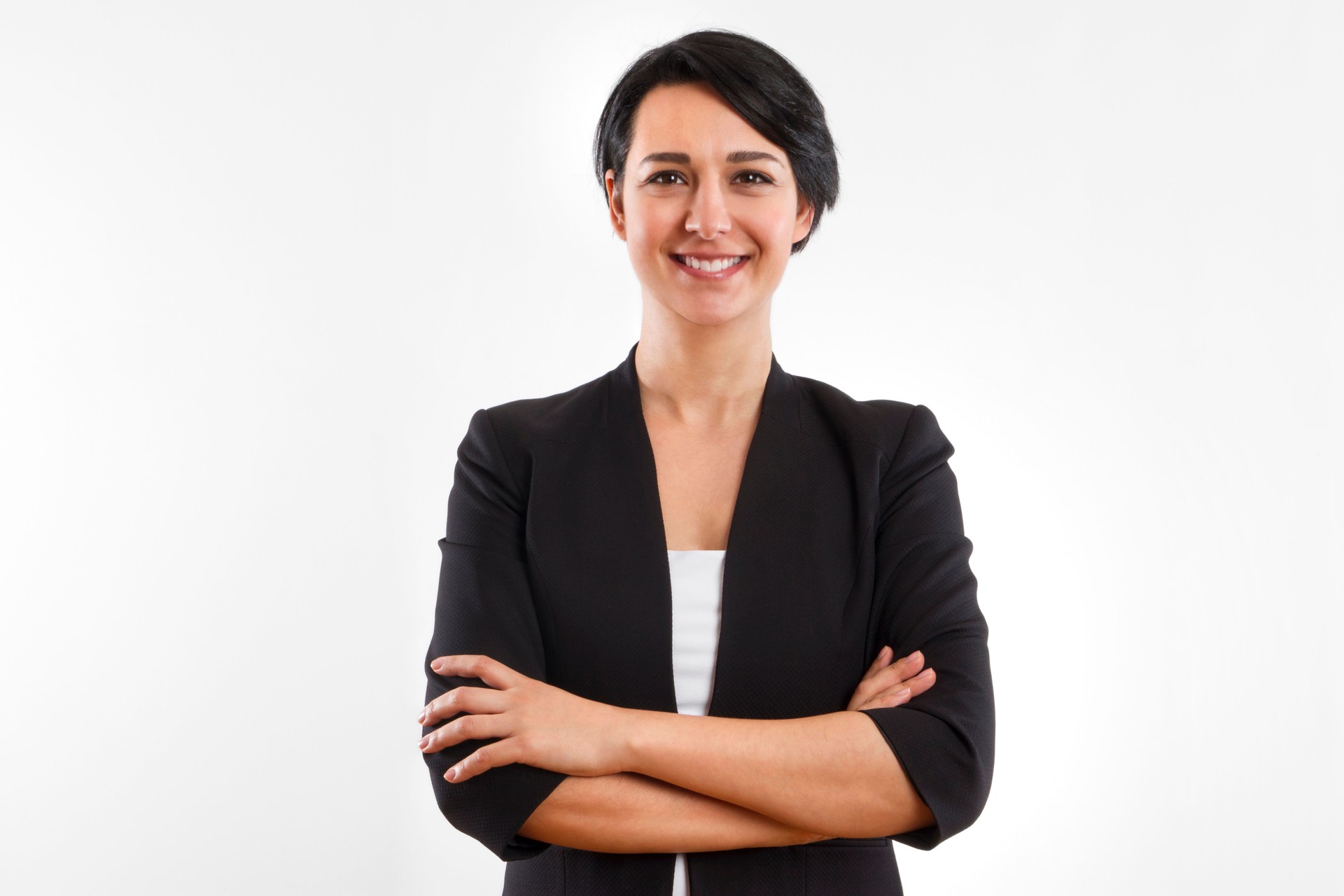 Successful Businesswoman Looking at Camera Confidently